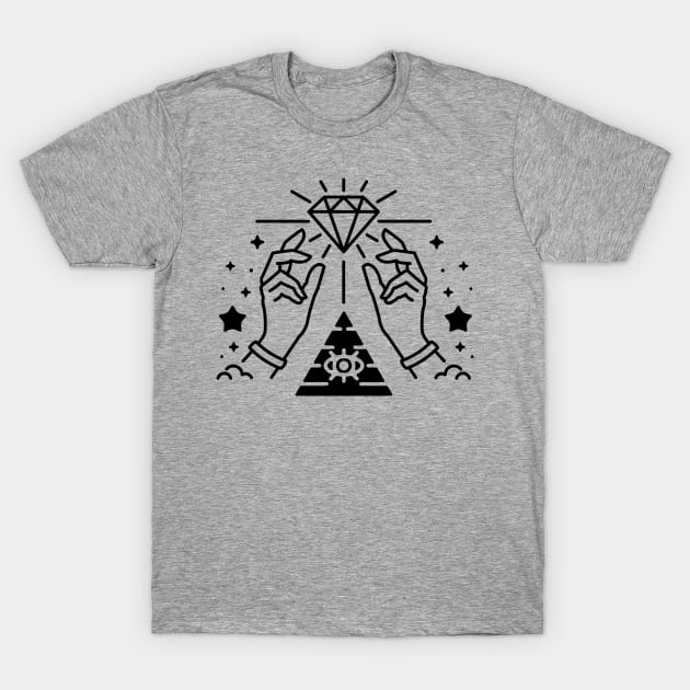 Myystic Diamond Pyramid T-Shirt by machmigo